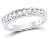 Diamond Wedding Band and Anniversary Ring 1/2 Carat (ctw H-I  I1-I2) in 14K White Gold